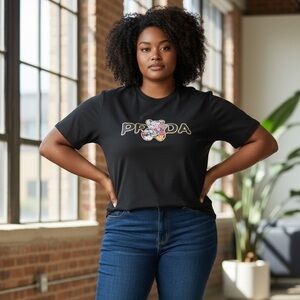 UNISEX US SIZE XL 100% COTTON FASHION T SHIRT PRADA BEAR BLACK